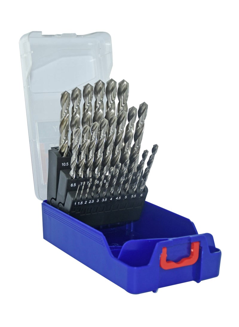 Tivoly 11452070017 T-Box of 25 Metal Drill Bits HSS Diameter 1 to 13 mm x 0.5 mm for it for drilling construction steels, cast iron, aluminium, Made in France - Image 1