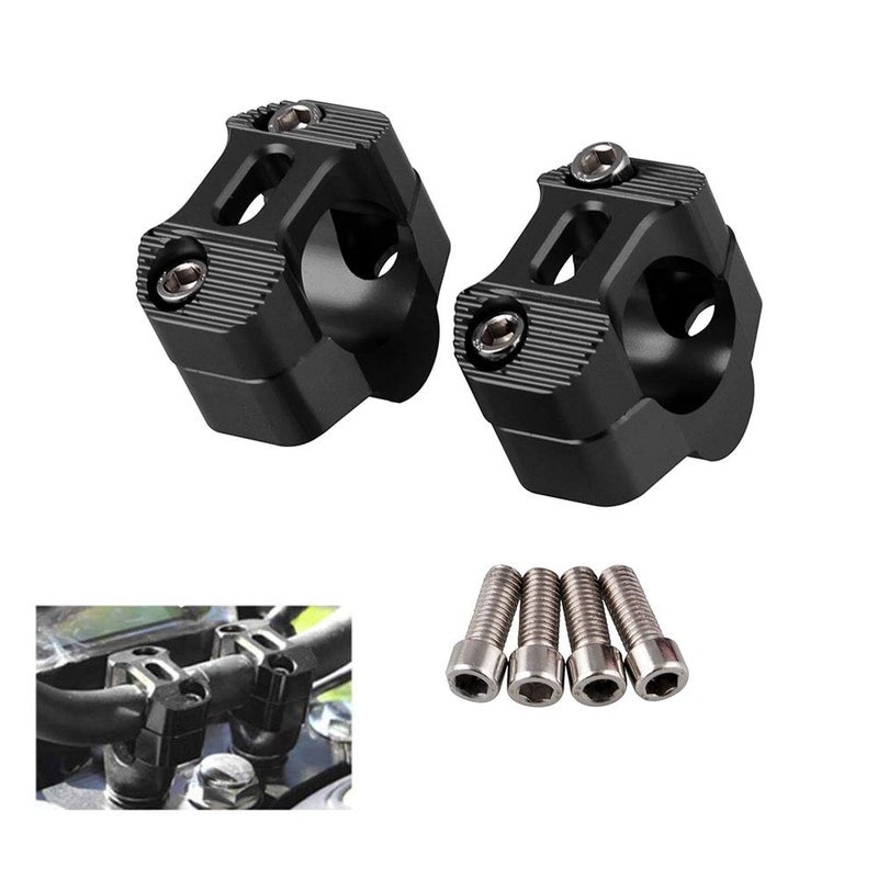 CYSKY Motorcycle Handlebar Risers 1 1/8 inch 28mm Universal Handle Bars Mount Clamp Fit for Most Motorcycle, Dirt Bike, ATVs（Black） - Image 1