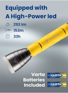 VARTA Varta Powerful and Reliable LED Flashlight for Outdoor Sports F20 with Precision Focusing and Easy-to-Use Large Pressure Switch with 2xAA Batteries  - Image 5