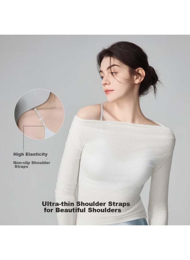 Luckmeey Zhuxudan Same Style High-light Diamond Mesh Bra Women's Seamless Beauty Back Bra Summer Small Chest Gathering Strap Fine Shoulder Strap - Image 2
