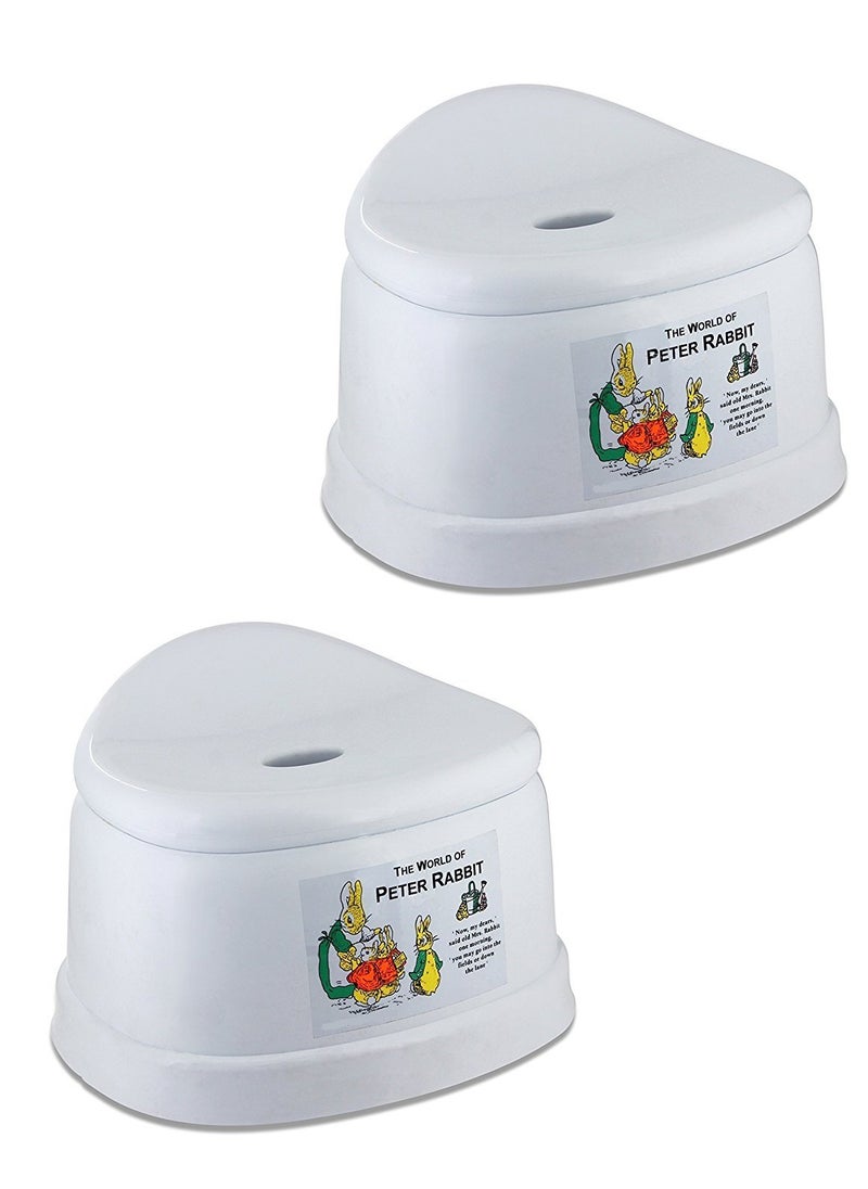 Webelkart WebelKart Bathroom Plastic Stool - (Multi, Set of 2)  - Image 1