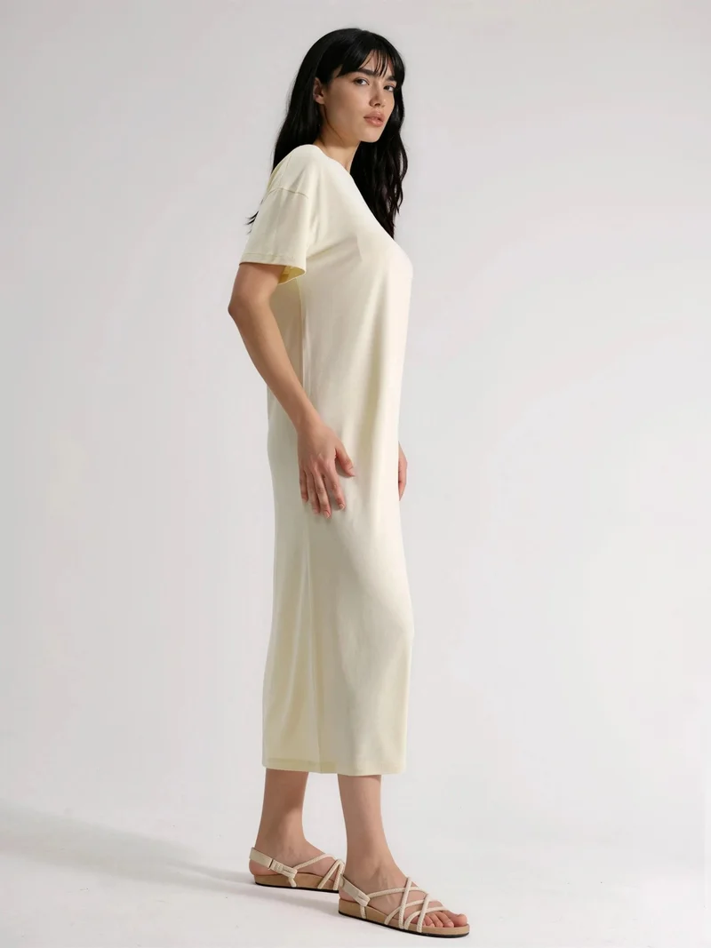 بوسيم BUSEM Loose Fit Midi Dress with Slit