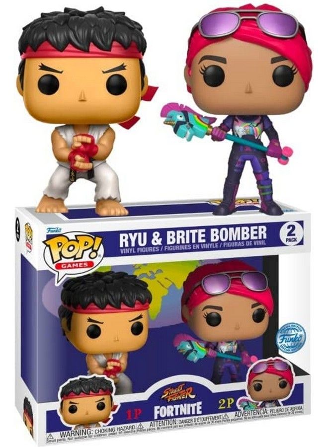 Funko Pop! Games: Fortnite Ryu And Brite Bomber 2 Pack Multicolor 61189 - Image 1
