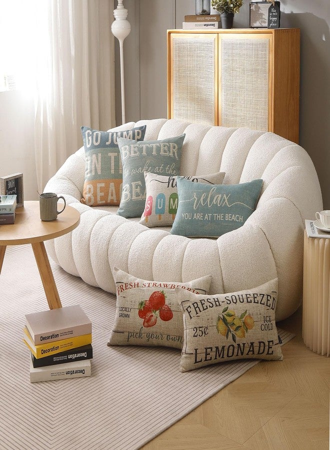 TRENDIN Relax Beachy Pillow Cover 12x20, Vintage Beachy Room Decor Aesthetic, Summer Nautical Throw Pillow Cover, Ocean Coastal Decorative Cushion Case PL1257TR - Image 3