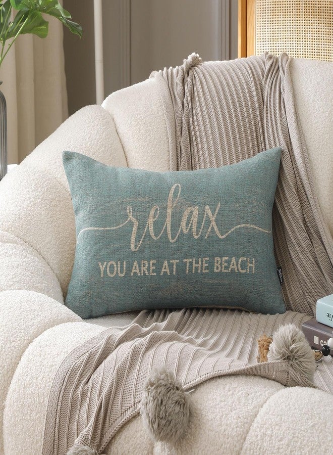 TRENDIN Relax Beachy Pillow Cover 12x20, Vintage Beachy Room Decor Aesthetic, Summer Nautical Throw Pillow Cover, Ocean Coastal Decorative Cushion Case PL1257TR - Image 2