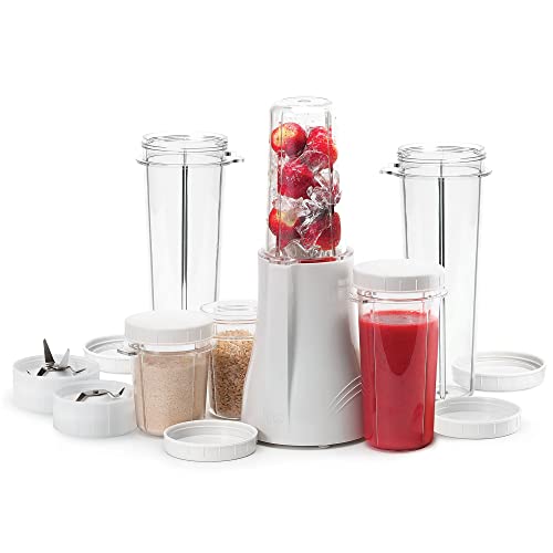 Tribest خلاط ومطحنة مطبخ Tribest PB-250XL-A للعصائر والسموذي مع أكواب خلاط محمولة خالية من BPA، أبيض - Image 1