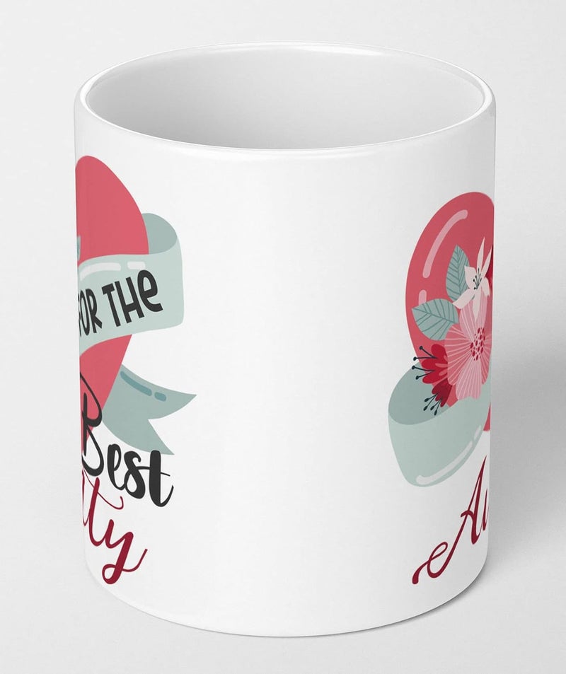 CHHAAP for The Best Aunty Mug for Chachi Neighbors to Gift on Happy Birthday Anniversary and Mothers Day Printed White Ceramic Coffee Tea Milk 350 ml Mug Pack of 1 FTBM1 02 - Image 3