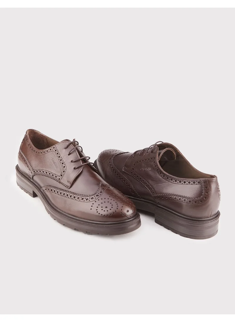 Cabani Leather Brown Lace-Up Men's Casual Shoes