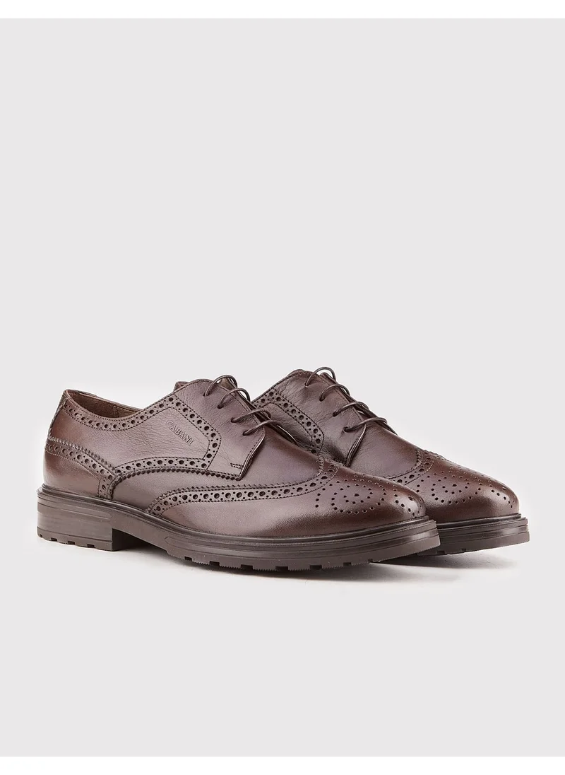 Cabani Leather Brown Lace-Up Men's Casual Shoes
