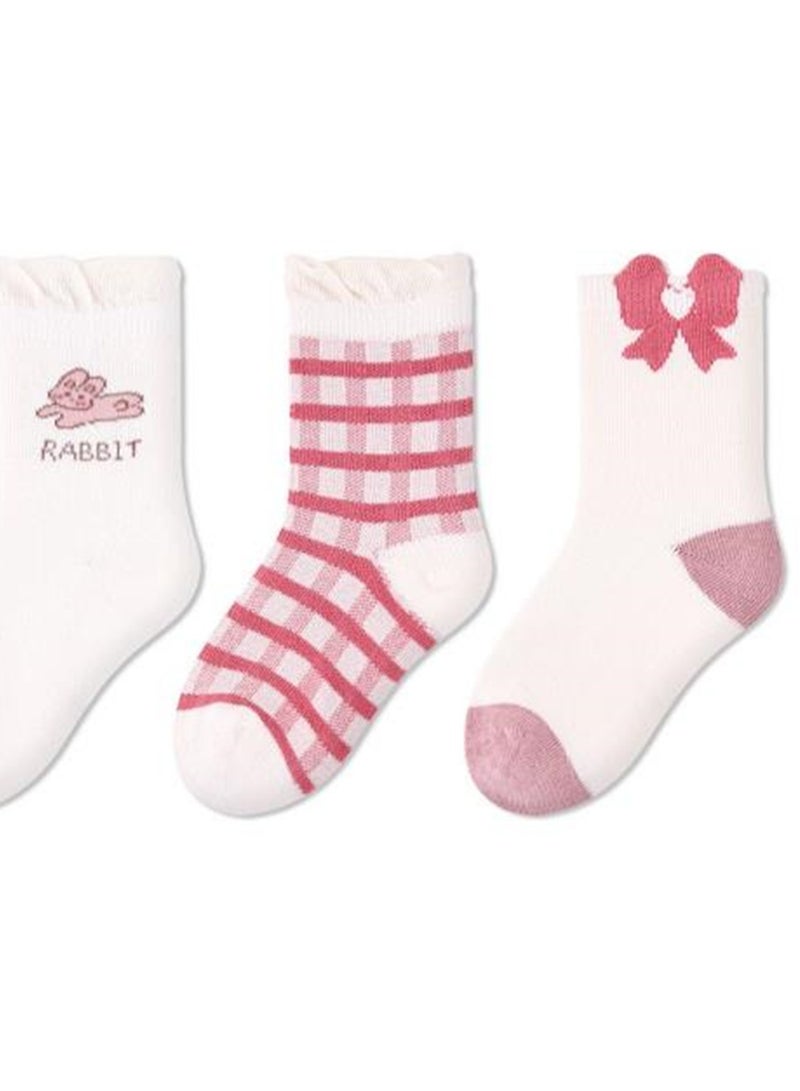 5 pairs of children's socks thin cute cartoon baby socks cotton - Image 4
