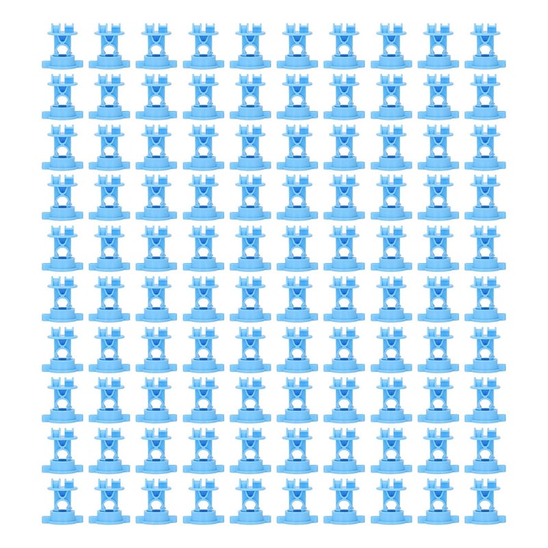 Blue Electric Fence Wire Insulators 100PCS ABS Screw Round Post Insulator 55mm Length 48mm Width for Agricultural Garden - Image 1