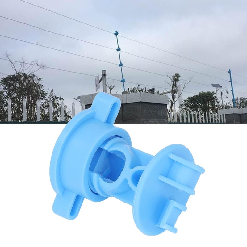 Blue Electric Fence Wire Insulators 100PCS ABS Screw Round Post Insulator 55mm Length 48mm Width for Agricultural Garden - Image 4