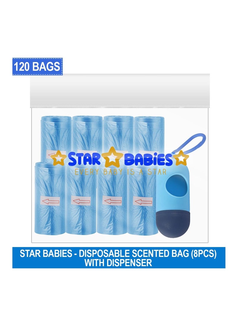 Star Babies Scented bag Pack of 8 with Dispenser - Blue - Image 3