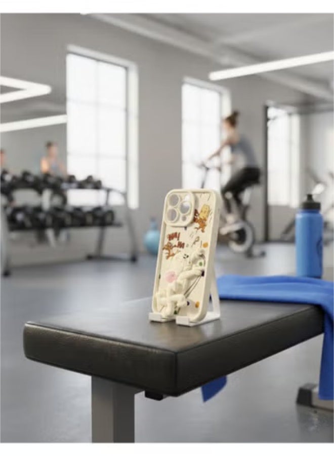 Grace case for iPhone 16 pro max - Playful: cream Silicone Tom & Jerry Phone Case - Cute Cartoon Classic Animation Series Cover for iphone 16 pro max - Image 4