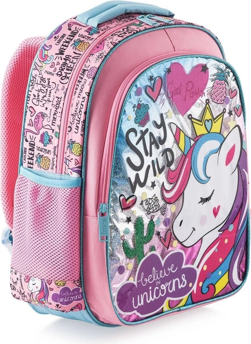 Frocx Primary School Bag Due Unicorn and Lunchbox