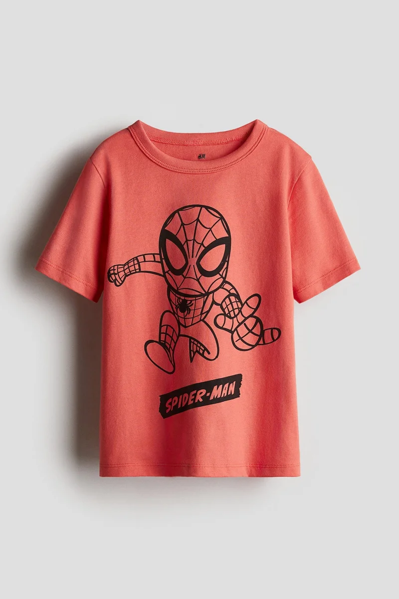 اتش اند ام Printed cotton T-shirt