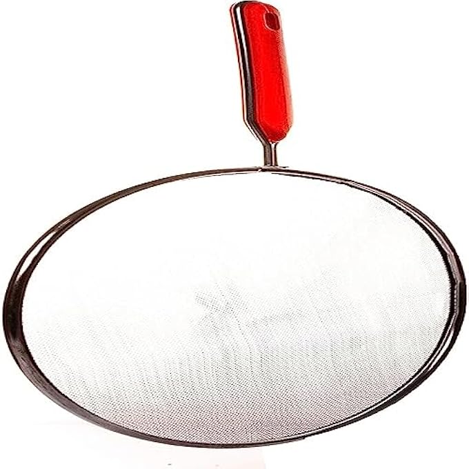 KNP Stainless Steel Splatter Guard With Plastic Handle 28 Cm During Various Stages Of Cooking These Fry Screen Will Facilitate The Process And Make Your Life Easier - Image 3