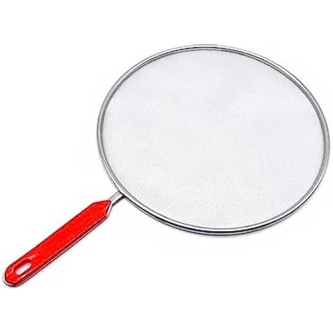 KNP Stainless Steel Splatter Guard With Plastic Handle 28 Cm During Various Stages Of Cooking These Fry Screen Will Facilitate The Process And Make Your Life Easier - Image 1