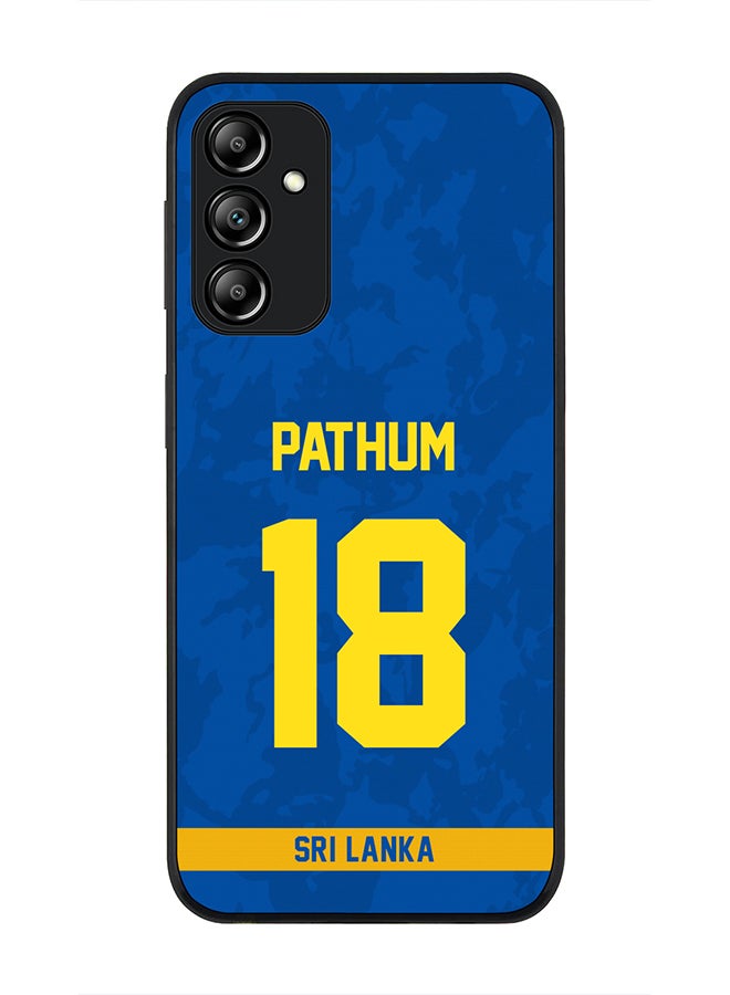 Stylizedd Cover for Samsung Galaxy A24 4G, Rugged Black Slim fit Soft Flexible Thin Protective Phone Cases - Player Name - Pathum Nissanka, Jersey Number- 18 - Image 1