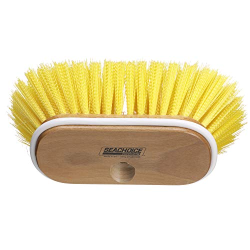 Seachoice Deck Brush w/Threaded Hole, 6 in., Medium Bristles, Wood Block - Image 4