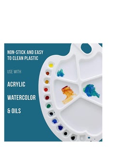Y&D Plastic Artist Paint Color Mixing Trays, Painting Palette, Kids, Art Students, Classroom, Class Craft Projects, Party Events, Watercolor, Used by Artists, Students and Etc  - Image 3