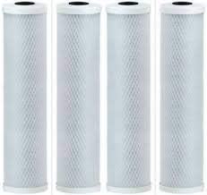 CFS  4 Pack Activated Carbon Block Water Filter Cartridges Compatible with WaterPur CCI10CLW Models  Removes Bad Taste and Odor  Universal 10 Filter for Clear Water Filter Housing  White