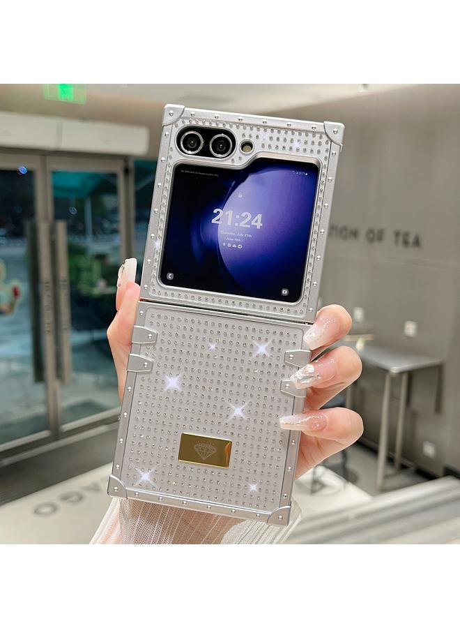 S-TOP Case For Samsung Galaxy Z Flip3 5G PC Full Diamond Shockproof Folding Phone Case with Diamond Logo - Image 1