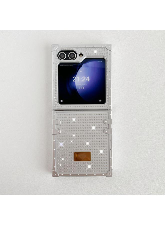 S-TOP Case For Samsung Galaxy Z Flip3 5G PC Full Diamond Shockproof Folding Phone Case with Diamond Logo - Image 2