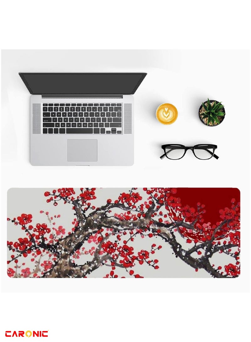 CARONIC Large Gaming Mouse Pad with Superior Micro Weave Cloth Extended Desk Mousepad with Stitched Edges Non-Slip Base Water Resist Keyboard Pad For Gamer And Office Home - Image 4