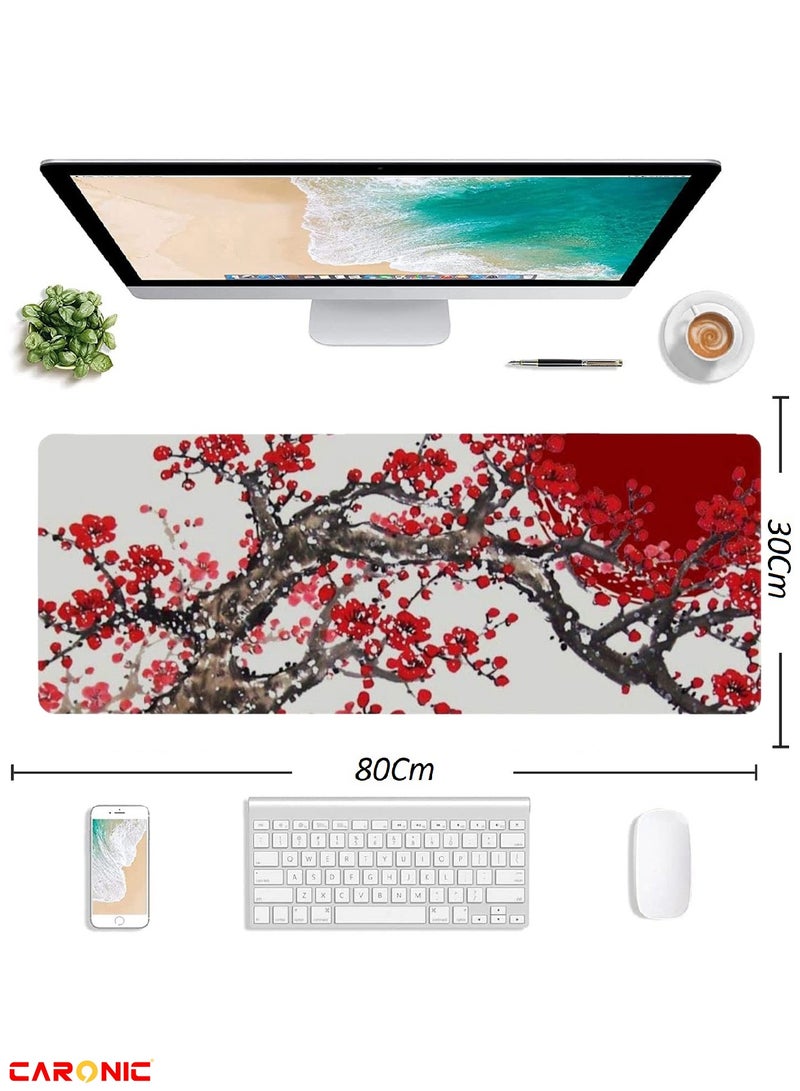 CARONIC Large Gaming Mouse Pad with Superior Micro Weave Cloth Extended Desk Mousepad with Stitched Edges Non-Slip Base Water Resist Keyboard Pad For Gamer And Office Home - Image 3