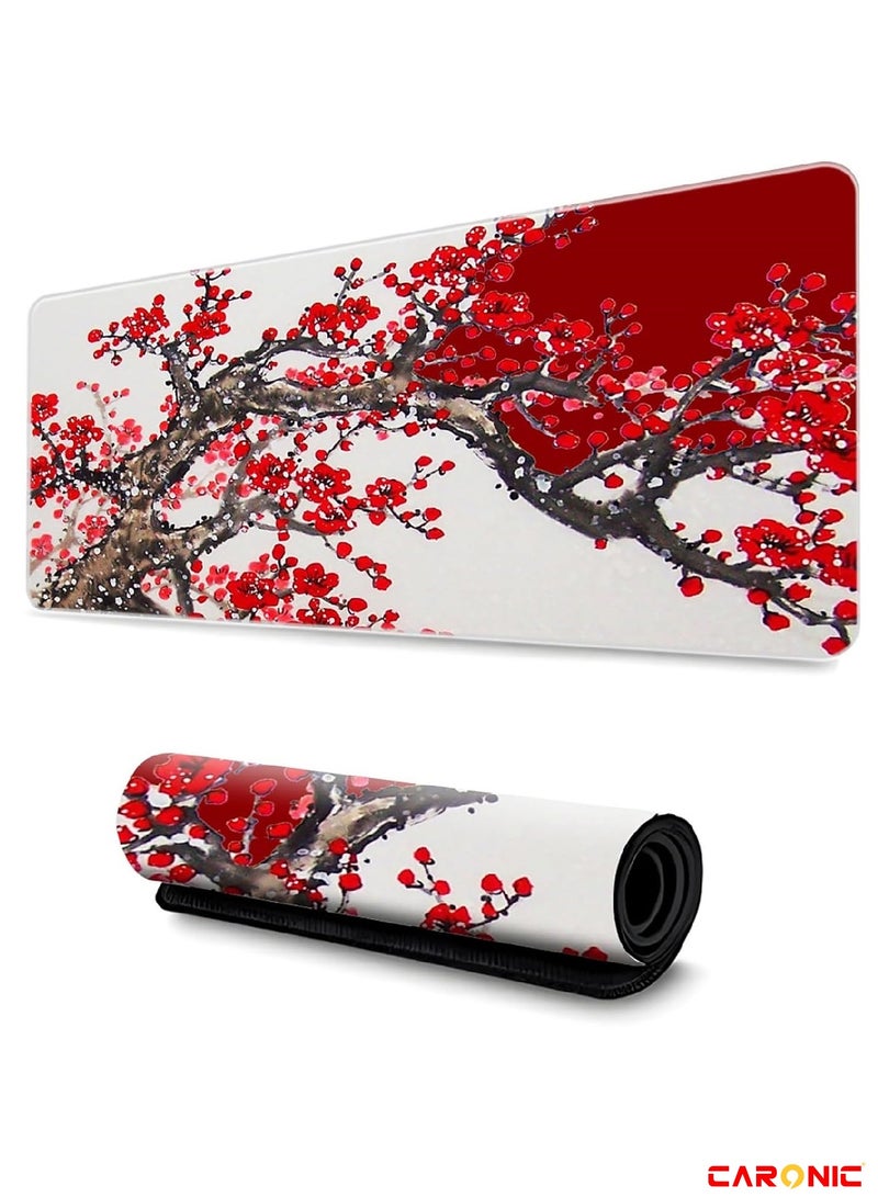 CARONIC Large Gaming Mouse Pad with Superior Micro Weave Cloth Extended Desk Mousepad with Stitched Edges Non-Slip Base Water Resist Keyboard Pad For Gamer And Office Home - Image 1