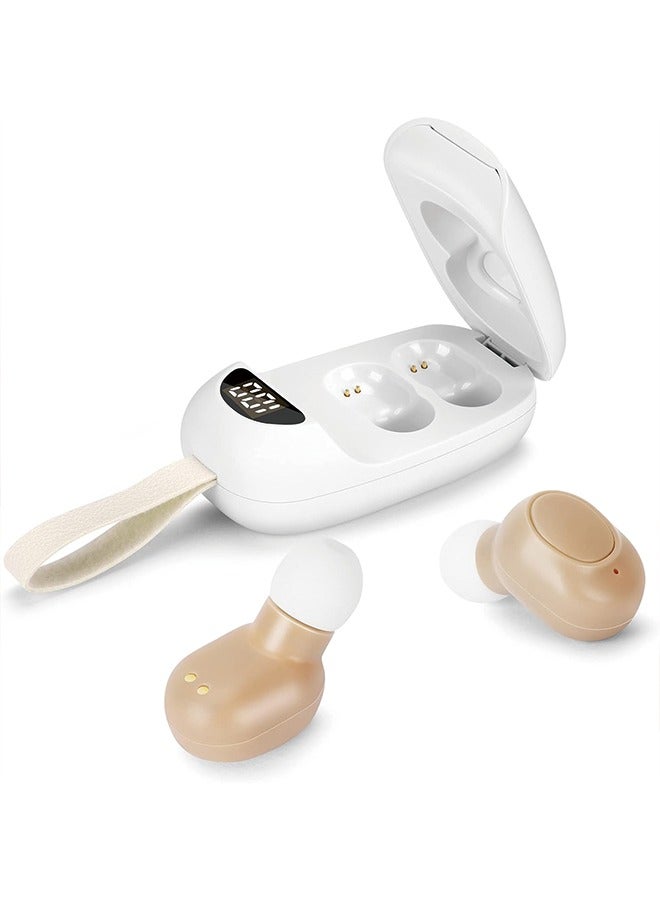 Rechargeable Hearing Aids for Seniors & Adults with with Noise Cancelling,Digital Hearing Amplifier with Into Ear No Squealing,Magnetic Contact Charging Box witg LED Power Display - Image 1