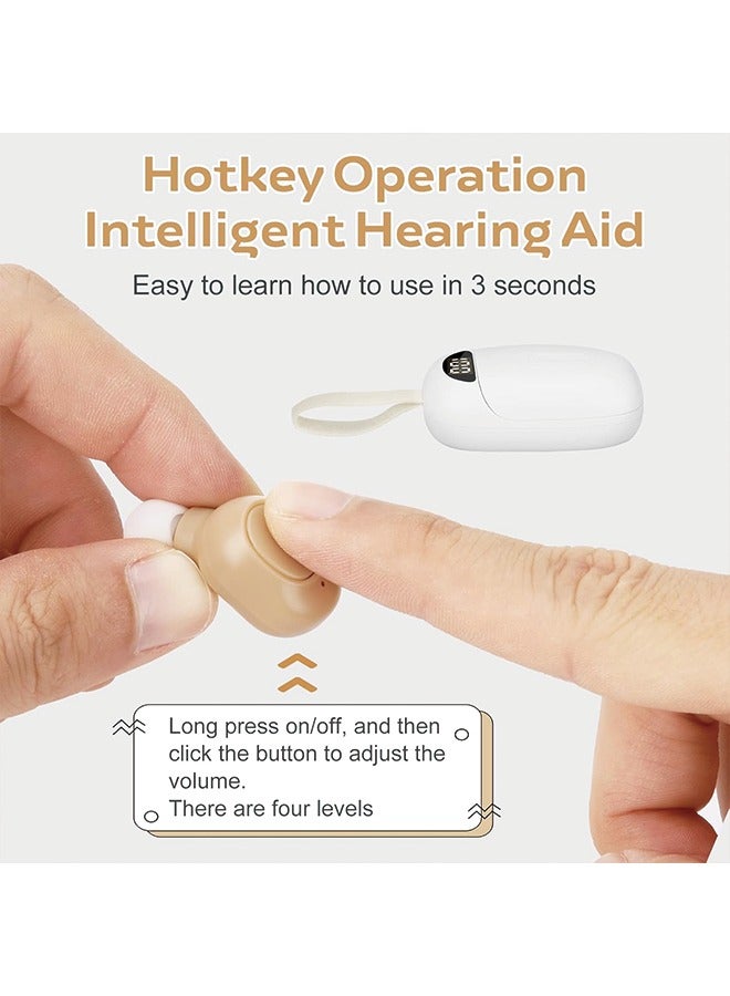 Rechargeable Hearing Aids for Seniors & Adults with with Noise Cancelling,Digital Hearing Amplifier with Into Ear No Squealing,Magnetic Contact Charging Box witg LED Power Display - Image 2