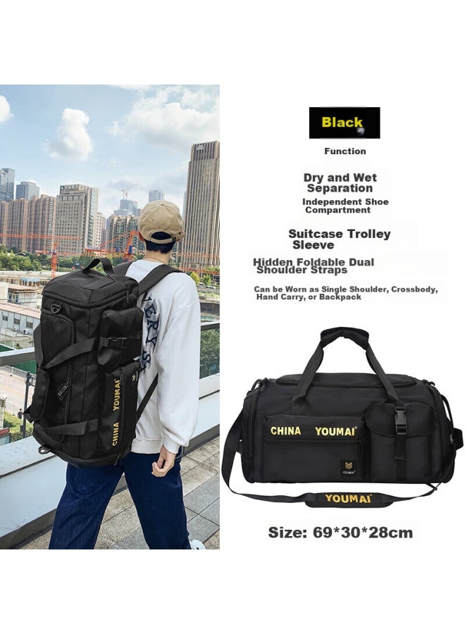 Viney Large Capacity Backpack, Sports Fitness Bag, Wet And Dry Separation, Basketball Swimming Handheld Luggage Bag, Backpack - Image 3