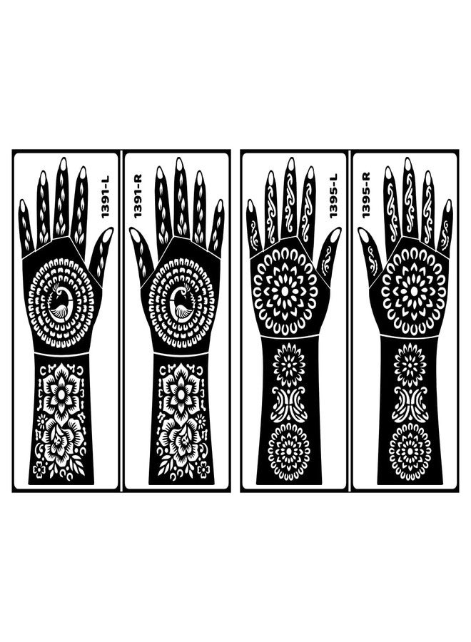 ORDERSHOCK Quick Apply & Beautiful Design Stencil Mehndi Sticker Combo Instant Professional Design Results At Home And Instant Design - Image 2