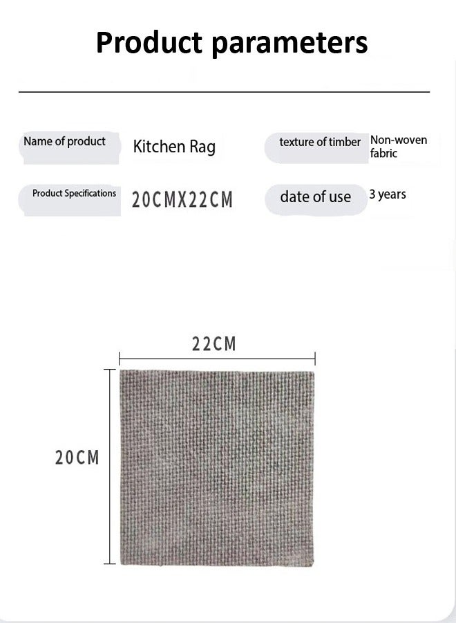 fashionhome Multipurpose Durable Easy to Clean kitchen Scrubbing Cloth Roll Microfiber Cleaning Kitchen Wear-Resistant Non-Stick Oil Cleaning Towel 20x22 cm - Image 2