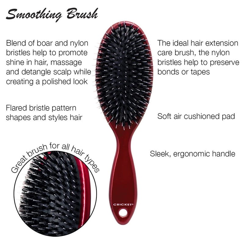 Cricket Smoothing Boar & Nylon Bristle Hair Brush - Natural Boar and Anti-Static Nylon Bristles for Shine and Texture - Brushes for All Types, Including Thin and Fine Hair - Image 3