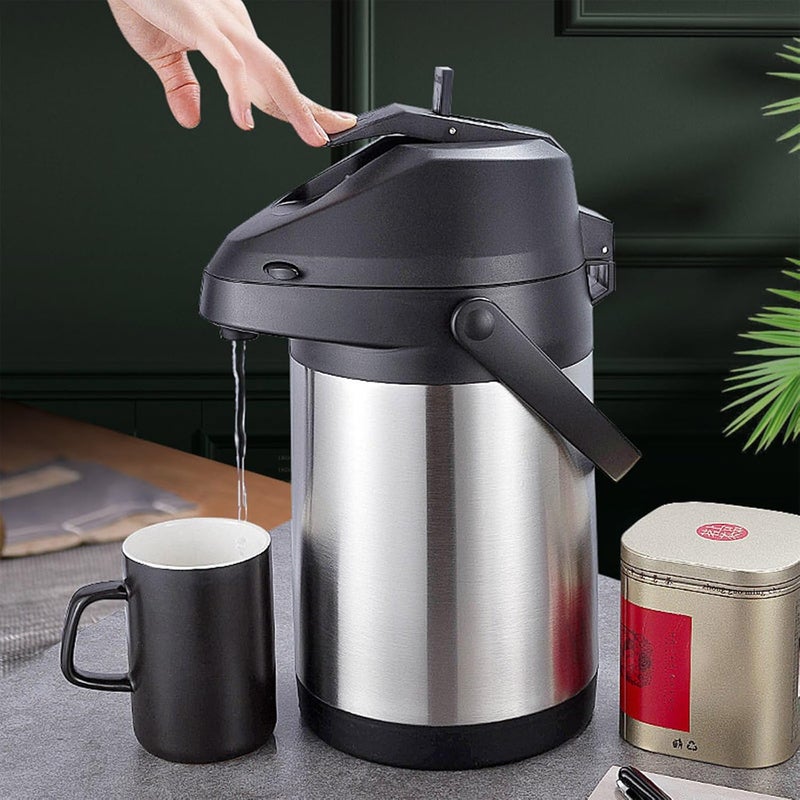 Globally popular universal design Coffee Carafe for Keeping Hot, 304 Rustless Insulated Waterbottle, Air Pot Coffee Carafe with Lazy Base for Home Global assorted color picks - Image 2