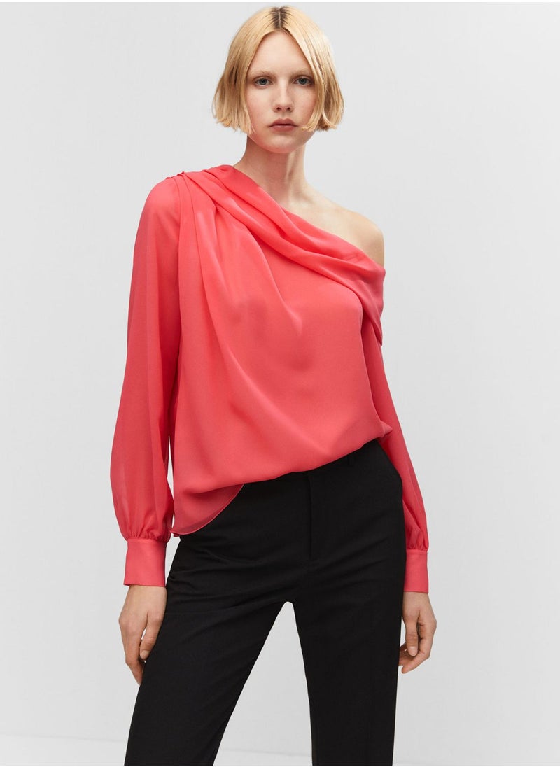 MANGO - Asymmetrical Blouse - Image 1