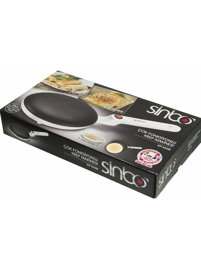 Sinbo - Sinbo Crepe Maker With Handle Non-stick Electric Round Pancake Pan Crepe Machine - Image 1