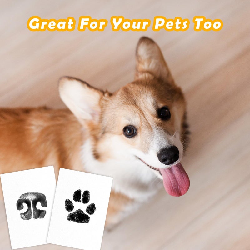 MENGNI 4-Pack Baby Inkless Hand and Footprint Kit Paw Nose Print Kit for Dogs Cats Pets Clean Touch Ink Pad for Baby Pets Newborn Keepsake Mess-Free Ink Pad - Image 5