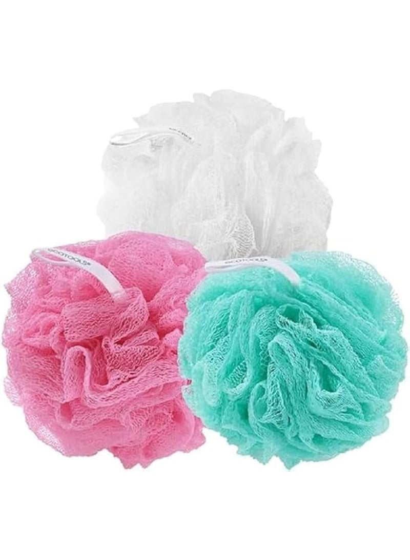 Generic 3 Piece Bath Loofah Set (Multicolored)