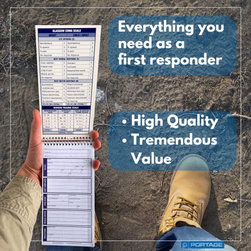 Portage EMT/First Responders Vital Statistics Notebook – 8” x 4” Medical Notebook for Vital Signs and Additional Patient Information – 210 Pages (3 Pack) - Image 3