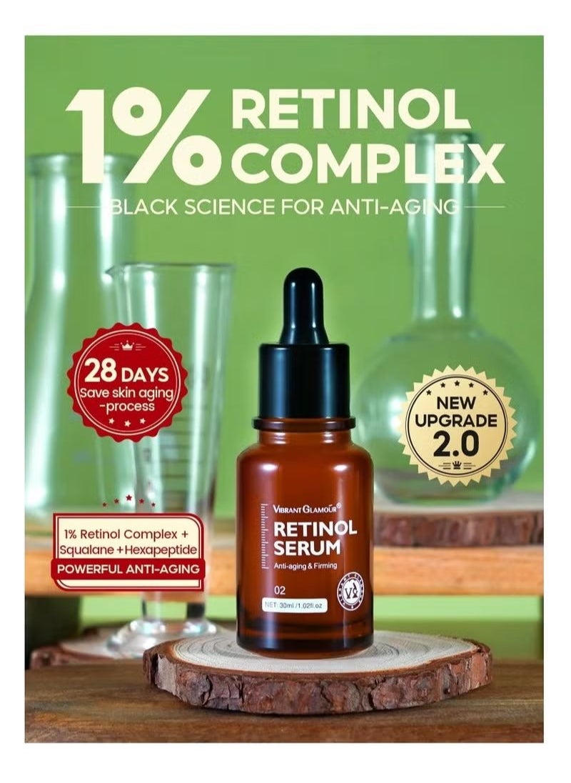 Anti Aging Retinol Serum ，Collagen Firming Serum,  Skin Tightening Lifting Hydrating 30ml