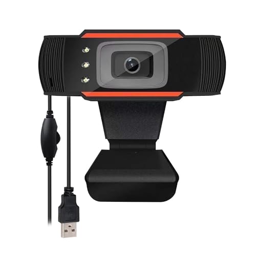 TECHNOVIEW Crisp Pro Digital Zoom 720P Web Camera with 5P HD Quality Lens, CMOS Image Sensor, 24 FPS Video Resolution, Built-in Mic, Auto White Vision, Night Vision and Manual Switch for LED (Black) - Image 1