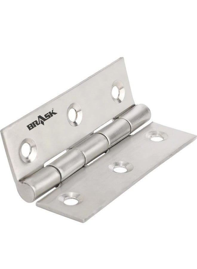 BRASK Premium Stainless Steel Slow Movement Concealed Welded Hinges 3 x 12, 2.5mm Thickness, Screws Included (3 X 12 | 6 PCS, SS Matt) - Image 2