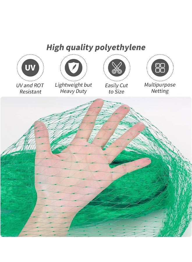 شبكة حماية من الطيور للحديقة، شبكتان بطول 10 أمتار لكل منهما، شبكة لأشجار الفاكهة لا تتشابك وقابلة لإعادة الاستخدام، تحمي أشجار الفاكهة والخضراوات والنباتات من الطيور والغزلان. - Image 2