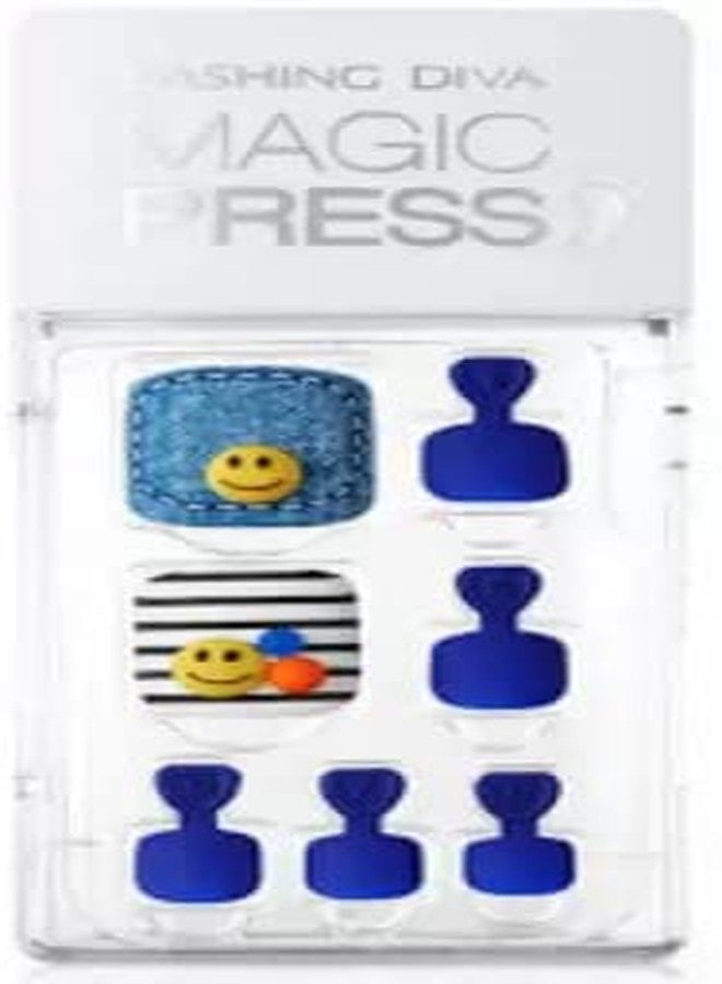 Dashing Diva Magicpress | Day to Night | Short, Square Shaped Press On Nails | Long Lasting | Pedicure (Smile Jean) - Image 1