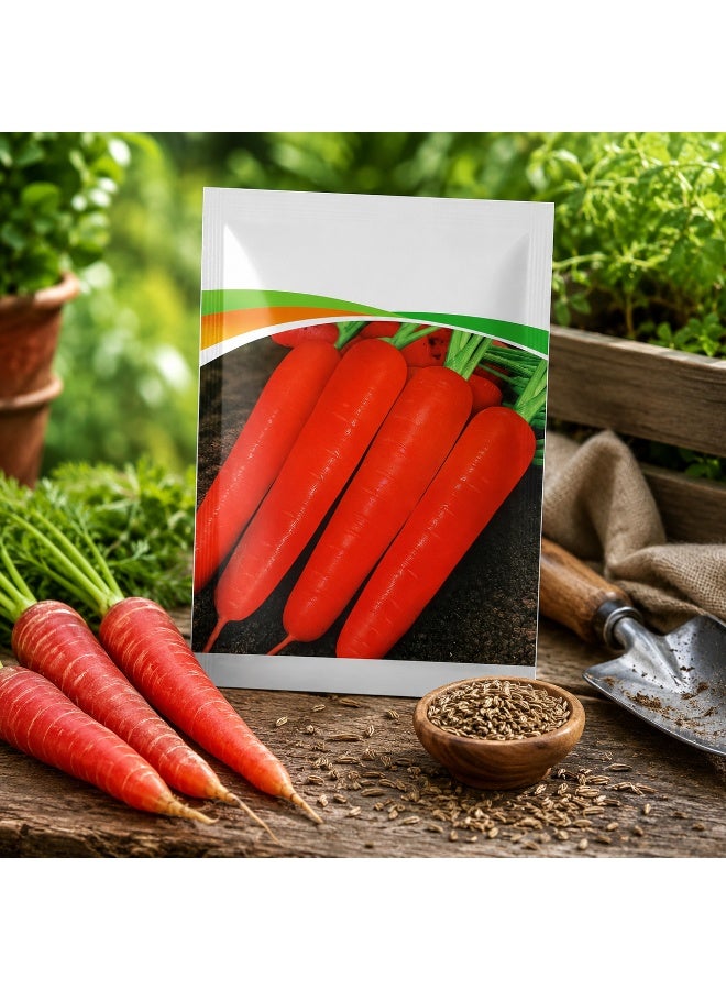 vsell24 Pack of 3 Red Carrot Seed Packets for Home Garden & Outdoor Planting - Image 5