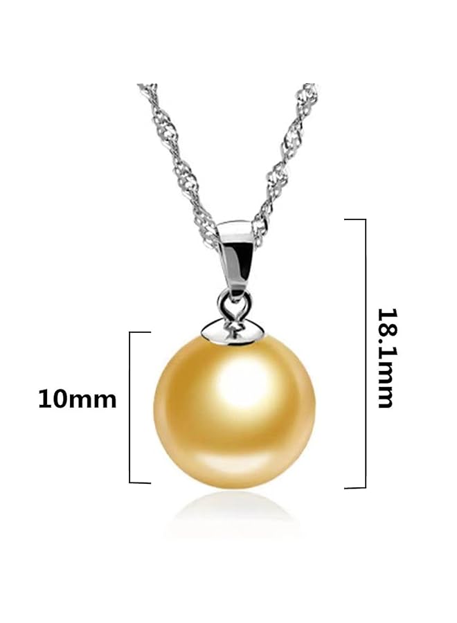 إيروريكس قلادة من اللؤلؤ المرصع بالفضة عيار 18 قيراطًا، قلادة من اللؤلؤ مطلية بالبلاتين، قلادة نسائية من اللؤلؤ، هدية عيد ميلاد، زفاف، عيد الحب، مجوهرات فاخرة للسيدات - Image 2